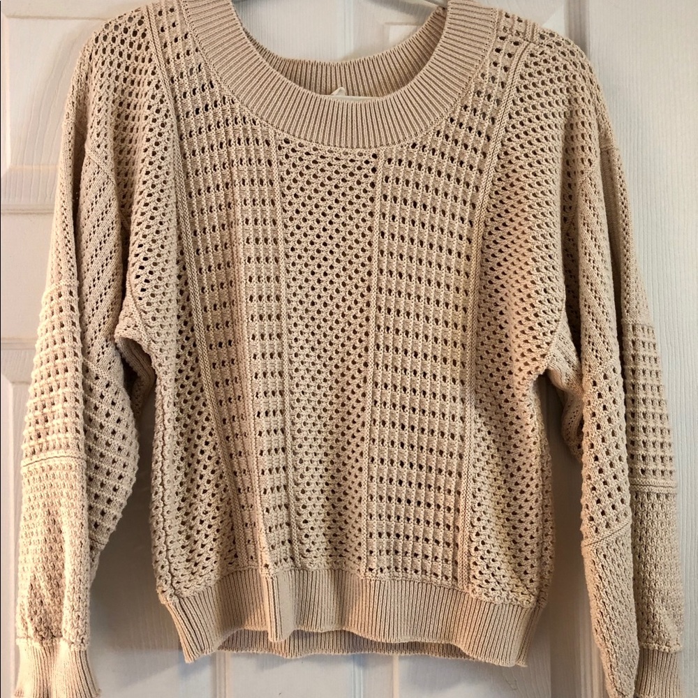 Anthropologie airy sweater, oatmeal color, size XS